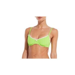 Solid & Striped 'The Daphne' Green Ribbed Top Size M